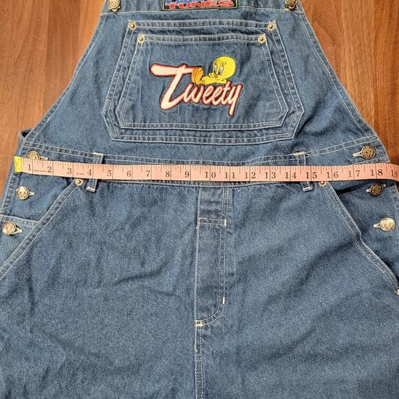Vintage Looney Tunes Product Warner Bros. Tweety Bird Overalls 1997 Size… - Picture 9 of 14